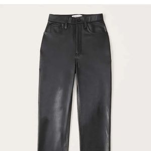 Abercrombie & Fitch Vegan Leather Ankle Straight Pants